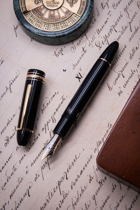 Montblanc 149, Handwriting Calligraphy, Pretty Handwriting, Fancy Pens, Calligraphy Drawing, Luxury Pens, Pen Collection, Calligraphy Ink, How To Write Calligraphy