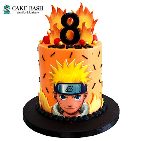 Naruto Cake Design, Naruto Party Ideas, Naruto Cake, Bolo Hot Wheels, Sonic Birthday Cake, Bolo Naruto, Naruto Birthday, Anime Cake, Christmas Cake Pops