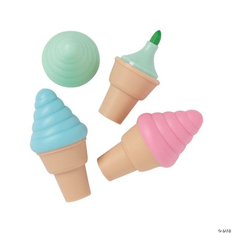 Cute Highlighters, Ice Cream Party Favors, Sweet Treats Party, Candy Alternatives, Ice Cream Birthday Party, Ice Cream Birthday, Schedule Planner, Easter Basket Diy, Ice Cream Cones