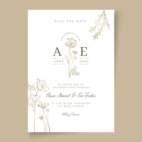 Hand Drawn Wedding Invitations, Boho Wedding Invitation Template, Digital Wedding Invitations Design, Engagement Invitation Cards, Floral Wedding Stationery, Retro Wedding Invitations, Elegant Wedding Invitation Card, Wedding Invitations Design, Minimal Wedding Invitation