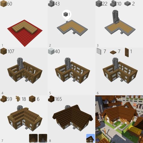 Simple Minecraft Houses Step By Step, Minecraft Houses Step By Step, Minecraft Small House, Minecraft Medieval House, White Christmas Party, Christmas Party Backdrop, Medieval House, Minecraft Houses Blueprints, How To Build Steps