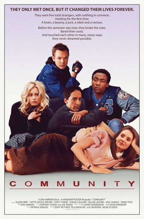 xx Community Tv Series, Breakfast Club Movie, Community Tv Show, Community Tv, Community Show, Club Poster, Donald Glover, Pop Culture References, The Breakfast