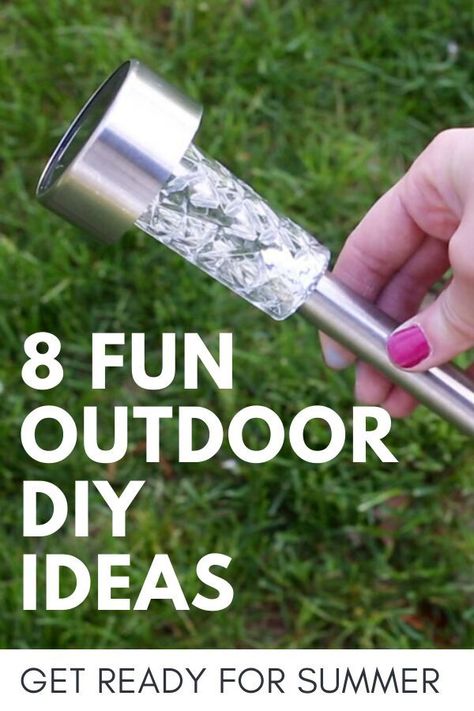 Easy Outdoor Diy, Solar Light Projects, Hanging Patio Lights, Concrete Patio Makeover, Solar Lights Diy, Solar Light Crafts, Hanging Solar Lights, Diy Outdoor Lighting, Patio Projects