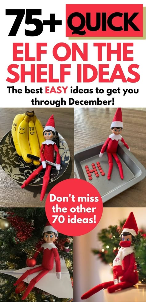 75+ Quick Elf on the Shelf Ideas for 2021 | Parties Made Personal Elf On The Shelf Easy Ideas What To Do, Good Elf On The Shelf Ideas Easy, Elf On The Shelf Ideas For Beginners, Easy Elf And The Shelf Ideas, On The Shelf Ideas, Elf On The Shelf Simple Ideas Kids, Very Simple Elf On The Shelf, Easy Elf The Shelf Ideas, Elf Of A Shelf Ideas