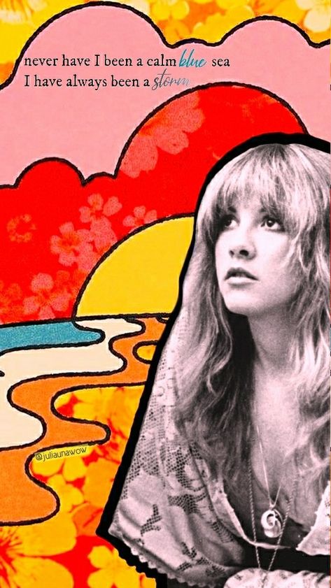 "Never have I been a calm blue sea, I have always been a storm" -Stevie Nicks. Created by @juliaunawow Fleetwood Mac Storms, I Have Always Been A Storm, Stevie Nicks Quotes, Storm Wallpaper, Wall Posters, Fleetwood Mac, Stevie Nicks, A Storm, Blue Sea