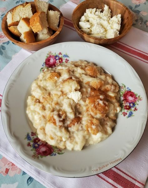 Balkan Breakfast, Chewy Bread, Porridge Recipes, Serbian Recipes, Piece Of Bread, Sweet Breakfast, Vegetarian Cheese, Traditional Food, Cooking Time