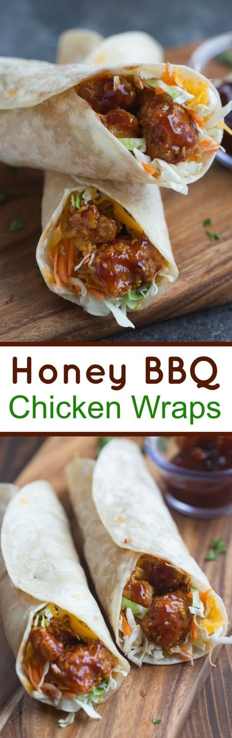 Honey BBQ Chicken Wraps made with crispy baked chicken smothered in a simple homemade honey bbq sauce. | Tastes Better From Scratch Homemade Honey Bbq Sauce, Bbq Chicken Wraps, Chicken Smothered, Weight Watcher Desserts, Honey Bbq Chicken, Tastes Better From Scratch, Honey Bbq Sauce, Crispy Baked Chicken, Honey Bbq