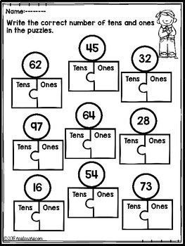 mathematics worksheets Place Value Worksheets 1st Grade, First Grade Math Worksheets, Reading Comprehension Kindergarten, School Edition, Math Sheets, First Grade Worksheets, 1st Grade Math Worksheets, First Week Of School, Basic Math Skills