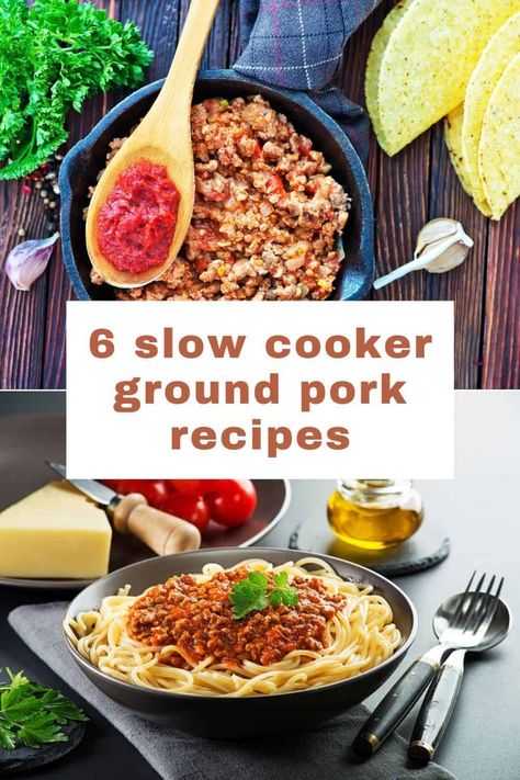 Looking for the most scrumptious and mouth-watering ground pork crockpot recipes that are easy and simple to make? Check out what CookingChew has in store for you! Ground Pork Chili Recipe Crockpot, Slow Cooker Ground Sausage Recipes, Best Ground Pork Recipes, Ground Pork Soup Recipes Easy, Recipes That Use Ground Pork, Recipe Ground Pork, Slow Cooker Minced Pork, Canned Ground Pork Recipes, Crock Pot Ground Pork Recipes