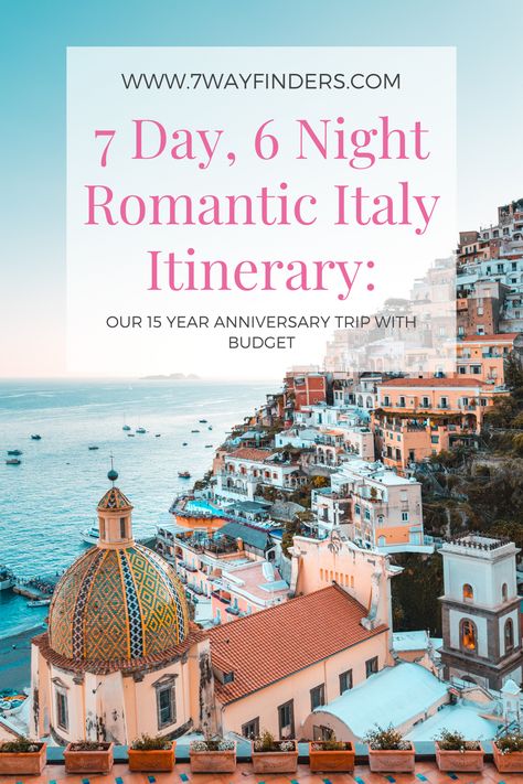 Family Travel Italy Itinerary for a Romantic 7-Day, 6-Night Getaway - 7 Wayfinders Itinerary Italy, Romantic Italy, Couples Trip, Vacation In Italy, 15 Year Anniversary, Italy Honeymoon, Italy Florence, Vacation Itinerary, Italy Itinerary