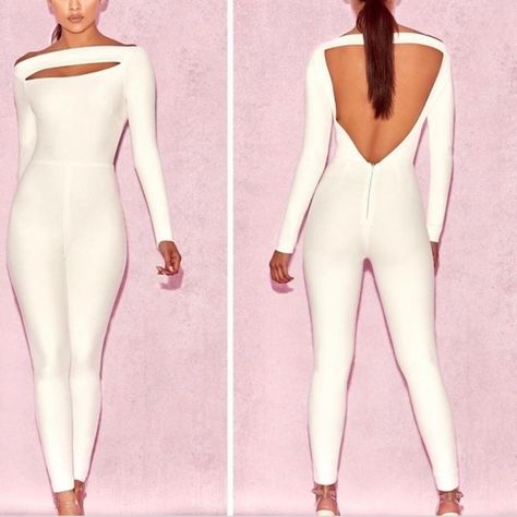 Jumpsuit from house of cb size small White Long Sleeve Jumpsuit, Tattoos For Daughters, Long Sleeve Jumpsuit, House Of Cb, M Pants, White Long Sleeve, Cream Color, Pant Jumpsuit, Pants For Women