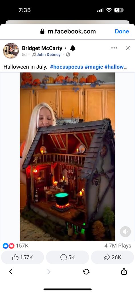 Hocus Pocus Miniatures, Hocus Pocus Dollhouse, Hocus Pocus House, Orchid Dollhouse, Dollhouse Ideas, Hocus Pocus, Diy Dollhouse, Halloween Crafts, Doll House