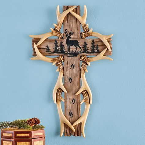 Deer Wall, Collections Etc, Wooden Cross, Pine Forest, Deer Antlers, Unique Wall Art, Antlers, Deer, Wall Art