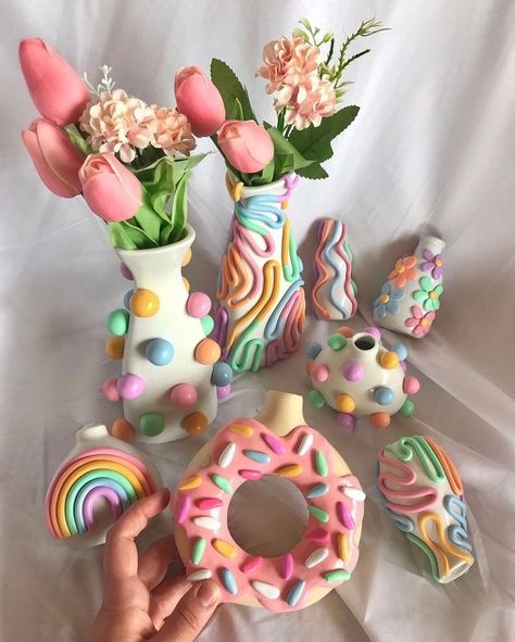 All Posts • Instagram Diy Maximalist Decor, Funky Ceramics, Funky Pottery, Colorful Maximalist, Funky House, Kids Market, Craft Market Display, Clay Making, Happy Mind