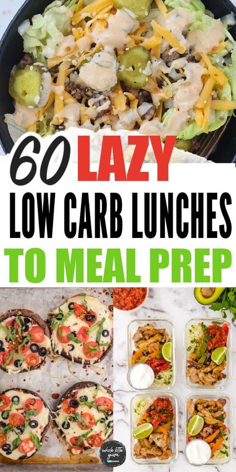 The best easy low carb high protein recipes for the week! These are great keto ideas for lunches. Low Carb High Protein Lunch, Low Carb High Protein Recipes, Low Carb Lunches, Lazy Low Carb, Recipes For The Week, Resepi Biskut, Low Carb High Protein, Protein Lunch, High Protein Meal Prep