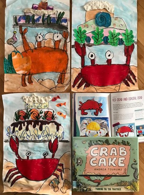 Crab Cake Art Project for Kids - Soul Sparklettes Art Cake Art Project, Art Projects For Kindergarten, Projects For Kindergarten, Ocean Animal Art, Ocean Art Projects, Art Camp Projects, Summer Art Projects, Crab Art, Art Project For Kids