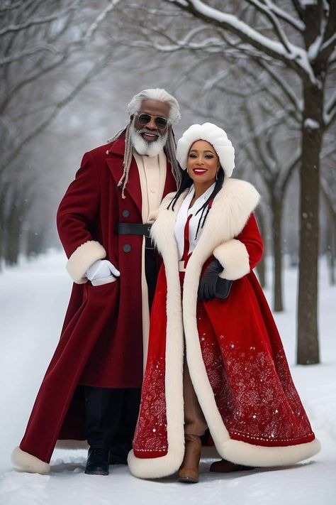 Funny Christmas Outfits For Couples, Santa Claus Outfit Men, Black Santa Claus Pictures, Tactical Santa, Hot Santa Claus, Black People Christmas, Christmas Character Costumes, Christmas Couture, African Magic