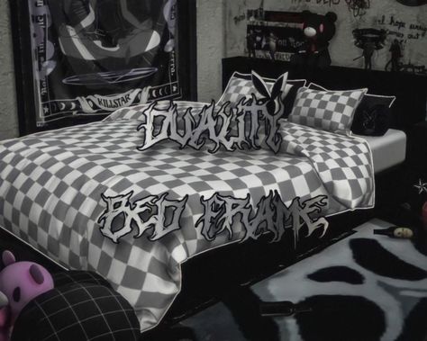 duality sheets x bed frame Alt Sims 4 Cc Furniture, Sims 4 Emo Bedroom Cc, Sims 4 Alternative Cc Furniture, Sims 4 Room Download, Sims 4 Bed Cc Furniture, Sims 4 Grunge Cc Furniture, Sims 4 Cc Bed Frame, Beds Sims 4, Beds Sims 4 Cc