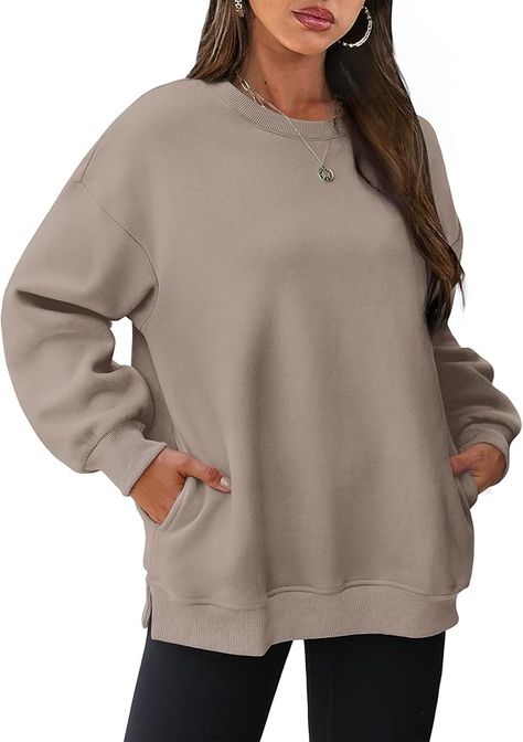 Womens Oversized Sweatshirts, Autumn Wardrobe, Crewneck Design, Long Sleeve Pullover Sweater, Oversized Pullover, Oversized Silhouette, Long Sleeve Sweatshirt, Women Hoodies Sweatshirts, Fall Fashion Outfits