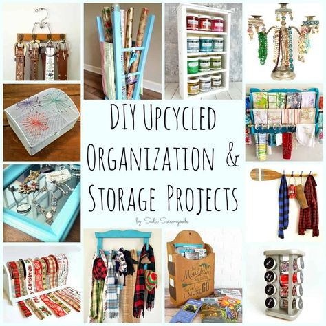 Easy Upcycling Ideas for House Storage and Organization Pallet Projects Storage, Upcycled Organization Diy Storage, Upcycling Organization Ideas, Upcycle Organization Ideas, Upcycled Storage Ideas, Repurposed Storage Ideas, Upcycling Ideas For The Home, Upcycle Organization, Diy Repurposed Items