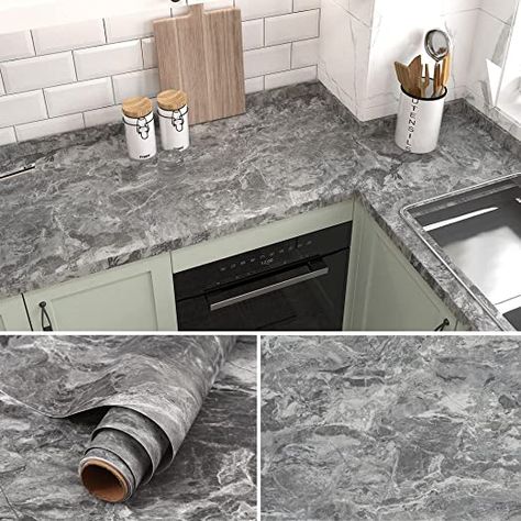 Contact Paper Counter, Peel And Stick Countertop, Granite Wallpaper, Living Room Wall Wallpaper, Sticky Wallpaper, Marble Contact Paper, Kitchen Design Countertops, 3d Wallpaper For Bedroom, Dc Fix