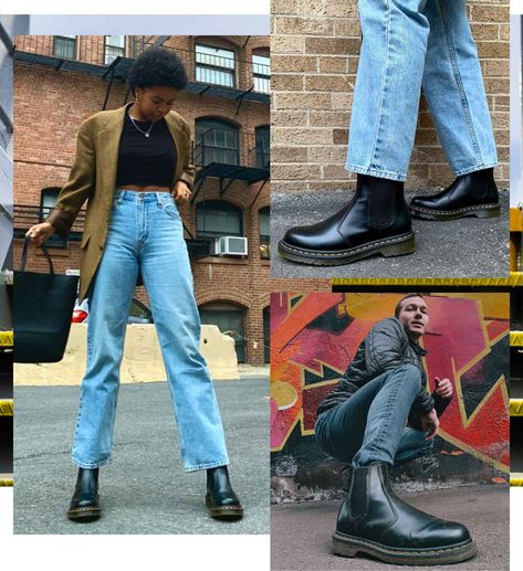 Dr. Martens: The 2976 Chelsea boot Docs Chelsea Boots, 90s Dr Martens Outfit, Dr Martens Audrick Chelsea Outfit, Chelsea Boots Dr Martins Outfits, Dr Martens Flora Chelsea Boots Outfit, Dr Martens Outfit Chelsea Boots, Doc Martens Chelsea, Doc Chelsea Boots Outfit, Chelsea Dr Martens Outfit