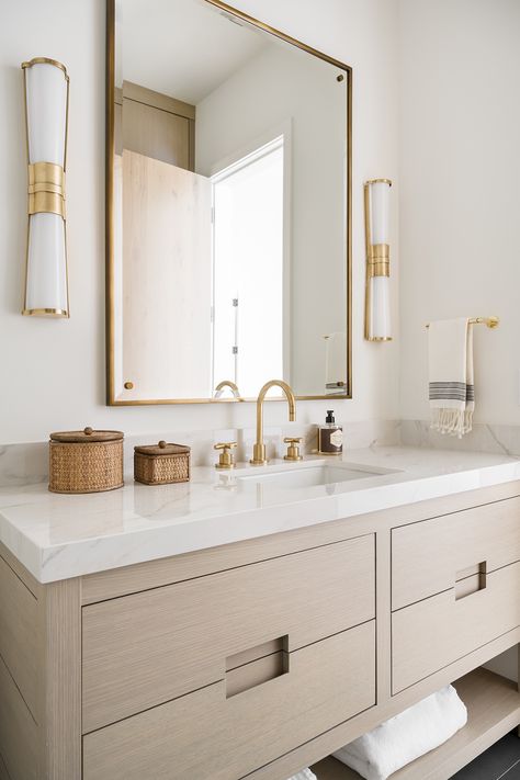 How to Elevate Your Powder Bathroom - Studio McGee Studio Mcgee Bathroom, Mcgee Bathroom, Pretty Bathrooms, Primary Bath, Bathroom Inspiration Decor, Studio Mcgee, Bathroom Renos, Bathroom Inspo, Guest Bath