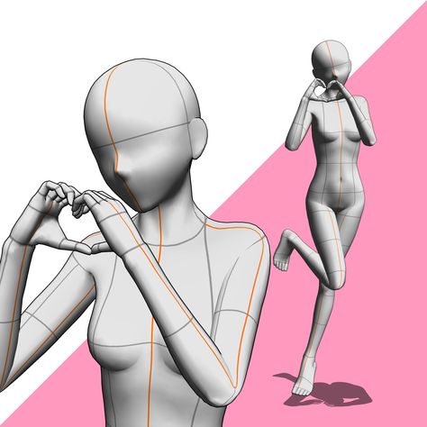 Hand pose for idle heart - CLIP STUDIO ASSETS Heart Pose, Easy Pose, 3d Pose, Manga Poses, Art Bases, Drawing Body Poses, Studio Poses, Human Anatomy Drawing, Anatomy For Artists