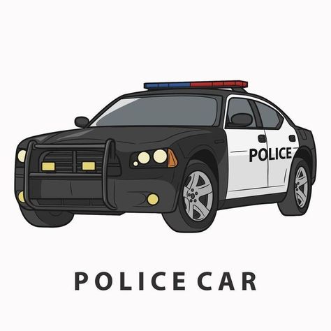 Police Car Clipart, Police Car Illustration, Police Car Drawing, Police Cookies, Grave Decorations, Car Icons, Car Vector, Car Illustration, Police Car