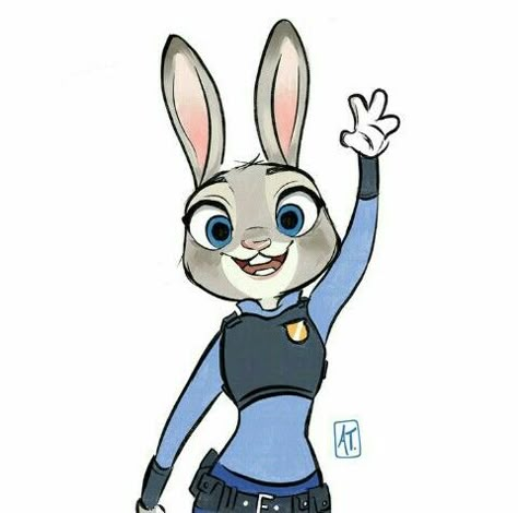 Disney Characters Zootopia, Zootopia Characters, Easy Disney Drawings, Disney Character Art, Zootopia Art, Disney Zootopia, Bunny Drawing, Judy Hopps, Drawing Clipart