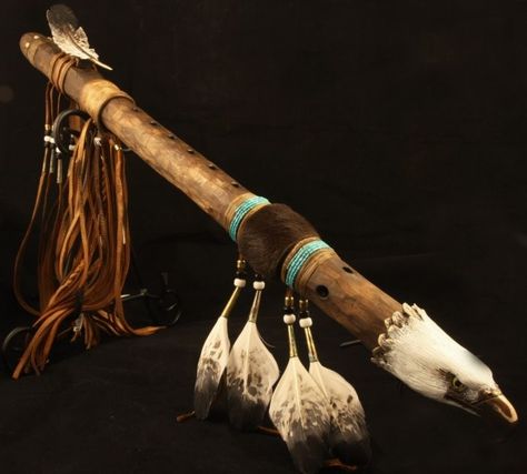 Bald Eagle Flute - I like this, but it costs a fortune. Wonder how it sounds? Native American Instruments, Native Flute, Native American Music, Native American Wisdom, Native American Flute, Native American Peoples, Native American Heritage, Native American History, Native American Culture