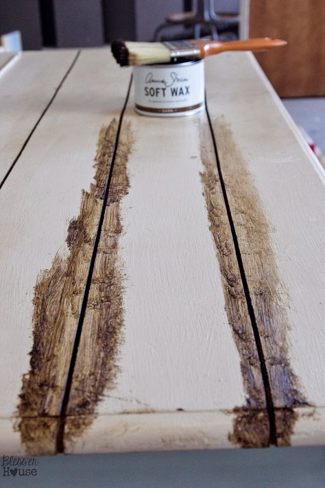 Painted Table Tops, Reclaimed Wood Table Top, Dark Wood Table, Diy Table Top, Reclaimed Wood Table, Dark Wax, Paint Can, Distressed Furniture, Wood Table Top