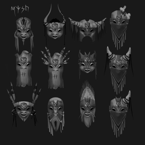 Shaman's Mask, Shaman Mask, Game Icons, Animal Mask, Star Wars Outfits, Dnd Monsters, Grunge Art, Bloodborne, Masks Art