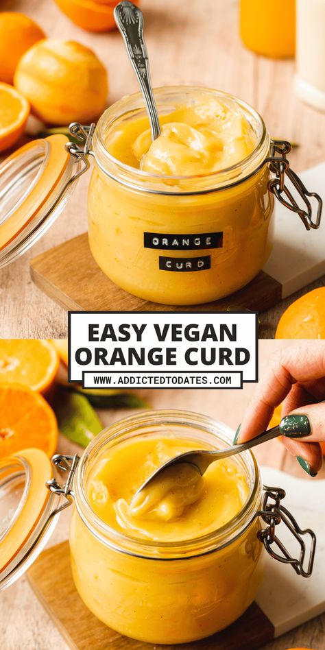 Orange Curd (Eggless, Dairy-Free) Orange Recipes Baking, Orange Curd Recipe, Caramel Dessert Recipes, Orange Curd, Orange Dessert, Vegan Buttercream, Orange Baking, Fresh Eats, Lemon Curd Recipe