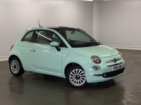 Mint Green Fiat 500, Fiat 500 Car, Mini Jeep, Car Deco, Nissan March, Fiat Cars, Girly Car, Ford Ka, Best Luxury Cars