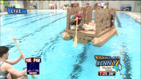 LAKEWOOD, Ohio -- It's become a longtime Lakewood High School tradition: the Cardboard Boat Regatta. It's an annual event, and this year's was the school's 13th. Over 200 junior and senior physics ... Cardboard Regatta Boat Ideas, Cardboard Boats, Cardboard Boat Race, Lakewood Ohio, Cardboard Boat, Boat Ideas, Kid Craft, Duck Tape, Boat Race