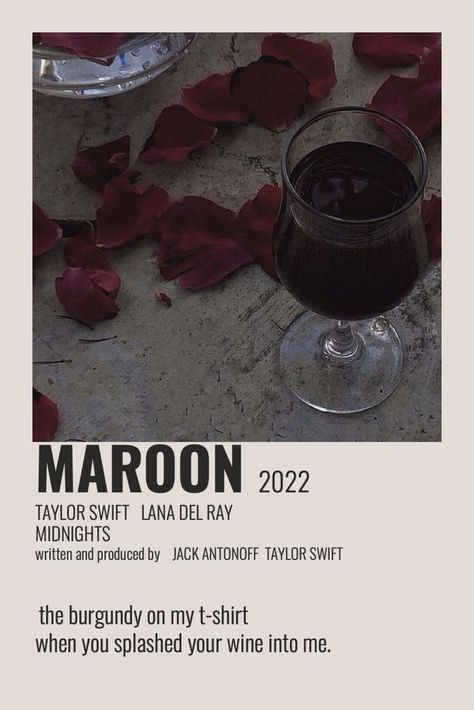 Taylor Swift Polaroid Poster, Maroon Taylor Swift, Maroon Taylor, Taylor Swift Polaroid, Maroon Walls, Taylor Swift Discography, Maroon Aesthetic, Taylor Swift Playlist, Taylor Songs