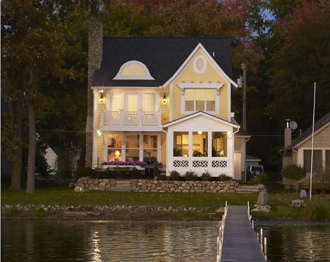 Home Design Solutions for Narrow Lots | Professional Builder Narrow Lake House, Narrow Lot Lake House Plans, Narrow Lake House Plans, Lake Cabin Plans, Small Lake House Plans, Lakefront House Plans, Narrow Homes, Lake Front House Plans, Small Lake Houses