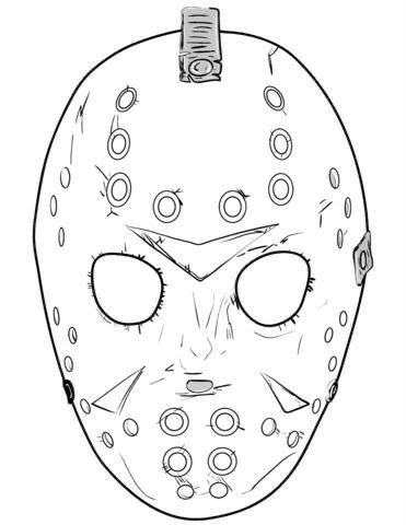 Jason Mask Tattoo Stencil, Jason Voorhees Tattoo Stencil, Diy Jason Mask, Jason Mask Tattoo Design, Jason Mask Drawing, Jason Tattoo Design, Jason Sketch, Jason Voorhees Tattoo Designs, Jason Vorhees Tattoo