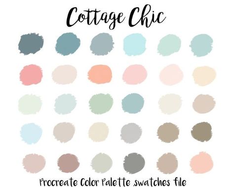 Palette de couleur cottage chic | Color palette challenge, Color palette design, Color swatches Procreate Swatches, Procreate Palettes, Procreate Color Palette, Farmhouse Paint Colors, Procreate Ipad Art, Color Palette Challenge, Palette Design, Paint Color Palettes, Pastel Colour Palette