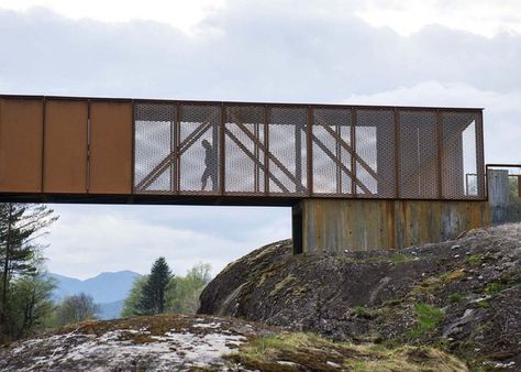 Arch Exterior, Post And Beam House, Frame Architecture, Bridge Structure, Project Architecture, Steel Bridge, Wooden Bridge, Scenic Photography, Pedestrian Bridge