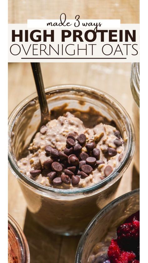 overnight oats Best Overnight Oats Recipe Protein, Nut Free Overnight Oats, Overnight Oats Low Calorie High Protein, Overnight Protein Oats Recipe, Anti Inflammation Overnight Oats, Blended Overnight Oats Healthy, Mush Overnight Oats Copycat, Healthy Overnight Oats Protein, High Protein Over Night Oats