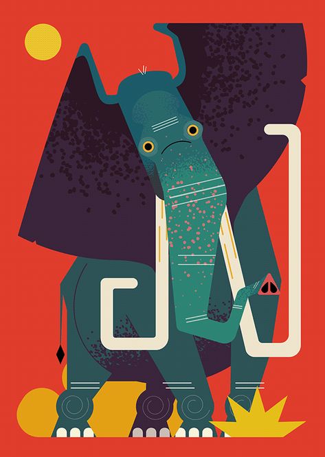 Vector Animals, Castlevania Wallpaper, Elephant Illustration, Animal Illustration Art, Arte Inspo, An Elephant, Flat Illustration, Illustration Character Design, Pablo Picasso