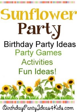 Sunflower theme birthday party ideas for kids, tweens and teens.  Games, activities and more.   http://www.birthdaypartyideas4kids.com/sunflower-party.html Sunflower 1st Birthday Party Girl, Sunflower 1st Birthday Party, Sunflower Birthday Party Ideas, Sunflower Theme Birthday Party, Carnival Ice Cream, Year Theme Ideas, Sunflower Theme Birthday, Sunflower Themed Party, Sunflower Party Themes