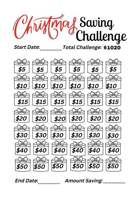 2023 Money Savings Challenge, Christmas Money Saving Challenge, Christmas Money Challenge, 1p Saving Challenge Uk, 2023 Savings Challenge, Savings Challenge Printable Free, Printable Money Challenge, Monthly Saving Challenge, Save Money Challenge