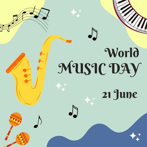 Today marks World Music Day 🎼🎹🎻🎷🥁 and International Day of Yoga 🧘‍♀️🧘‍♂️. Let`s celebrate their power and benefits on our lives, spirits and souls. #worldmusicday2024 #InternationalDayOfYoga2024 #bodymindspirit #diversityofmusic Music Day Quotes, International Day Of Yoga, World Music Day, Festival Quotes, Music Day, Quotes Status, Message Quotes, Wishes Messages, Day Quotes