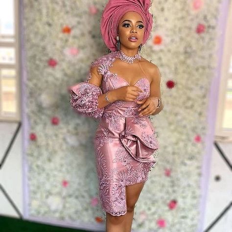 Latest Aso Ebi Styles: for Next Party 2019 -  DeZango  FacebookTwitterWhatsAppAddThis Nigeria Wedding Dress, Asoebi Dress, Nigerian Dress Styles, Nigeria Wedding, Latest Aso Ebi Styles, Nigerian Lace Styles, Nigeria Africa, African Lace Styles, Ankara Dress Styles