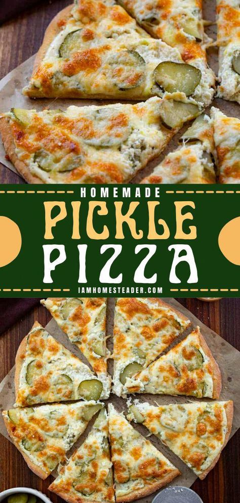 Pickle Pizza Recipe, Pickle Pizza, Pizza Dough Recipe, Homemade Pickles, Dill Pickles, Crust Pizza, Pizza Recipes Homemade, Weeknight Dinner Recipe, Pizza Hut