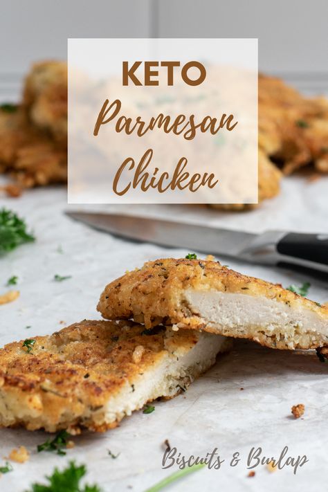 Keto Parmesan Chicken, Keto Parmesan Crusted Chicken, Meal Planning Recipes, Parmesan Crusted Chicken Recipe, Crusted Chicken Recipes, Dinner Recipes Healthy Low Carb, Rotisserie Chicken Salad, Vegetable Soup With Chicken, Chicken And Biscuits