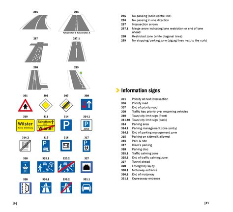 German Traffic Signs Zigzag Line, Center Line, Diagonal Line, Traffic Signs, Word Search Puzzle, Signs